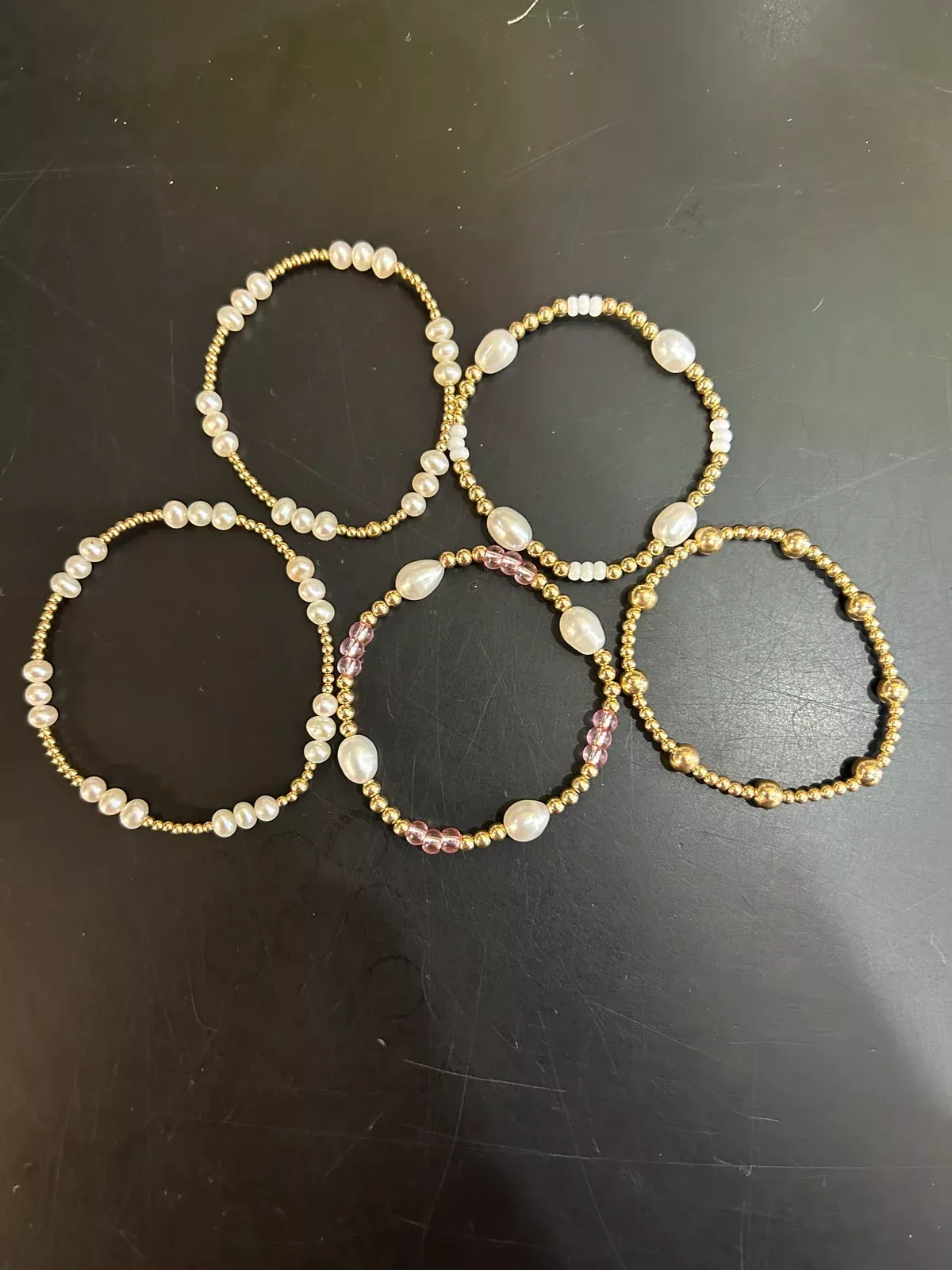 14k Gold Bead Bracelet