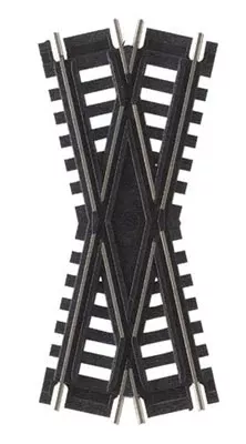 172 ATLAS Crossing 25-Degree, 4-1/2" 11.4cm, Black Ties Code 100 HO Scale