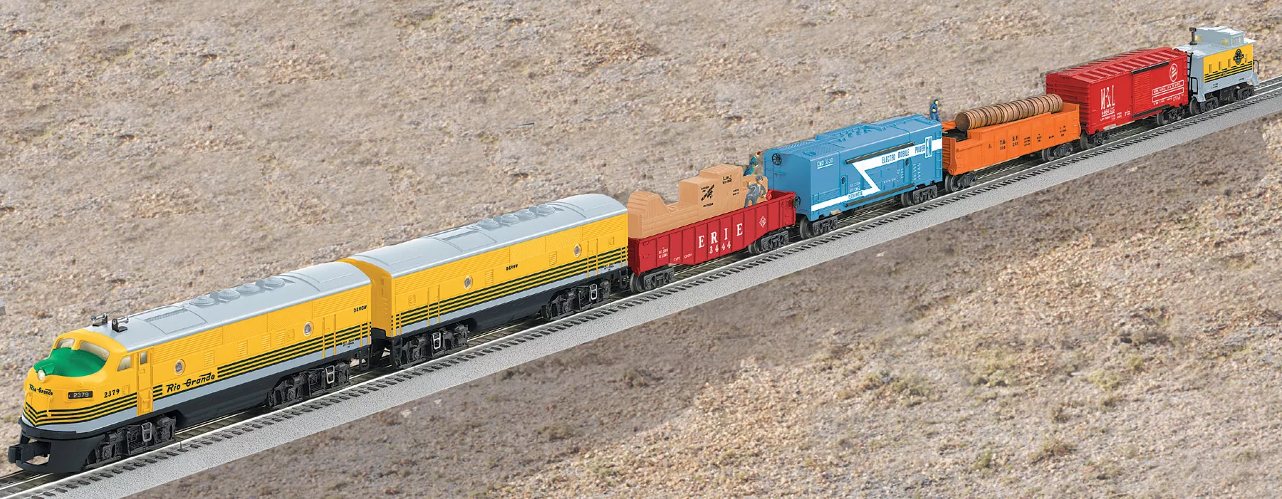 #2291W Rio Grande Freight (TMCC F3 A & DMY B #2379 )