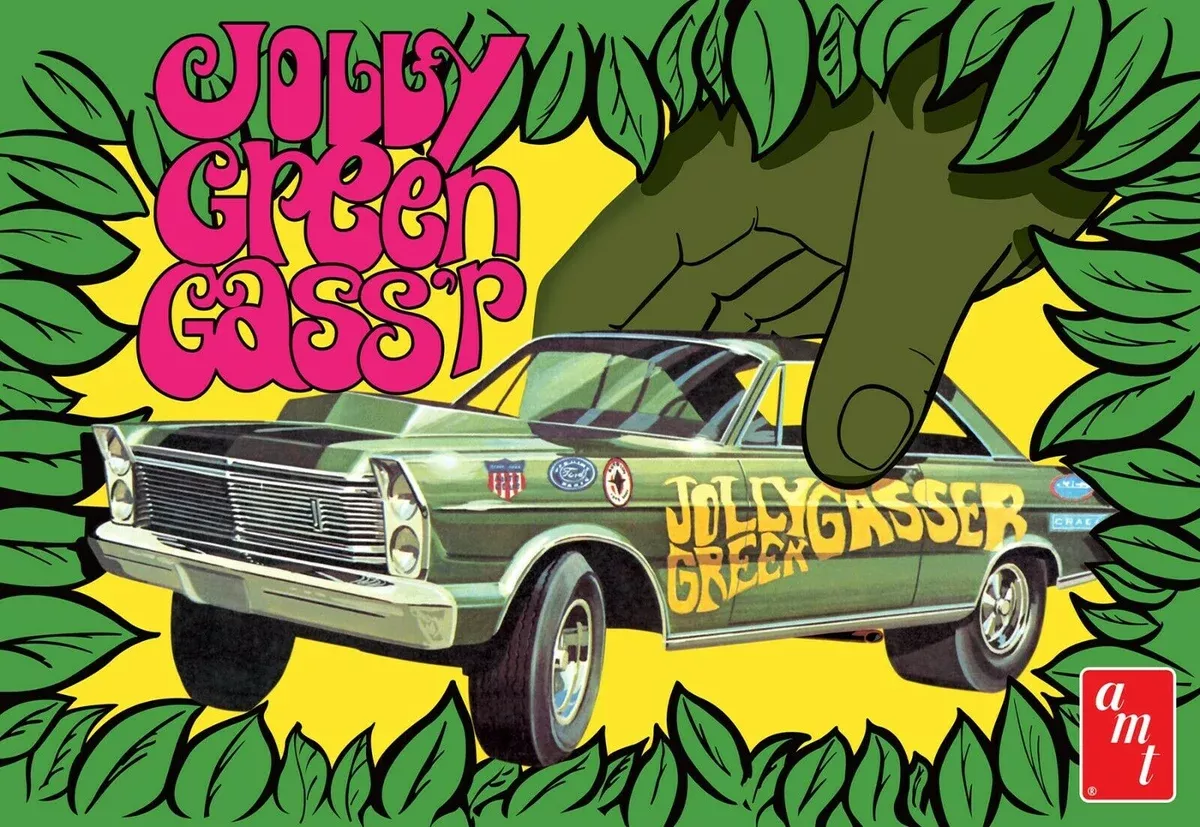 '65 Ford Galaxie "Jolly Green Gasser" 3-in-1(1/25 Scale) Plastic Vehicle Model Kit