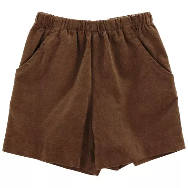Bailey Boys Cord Elastic Waist Short - Chocolate Brown