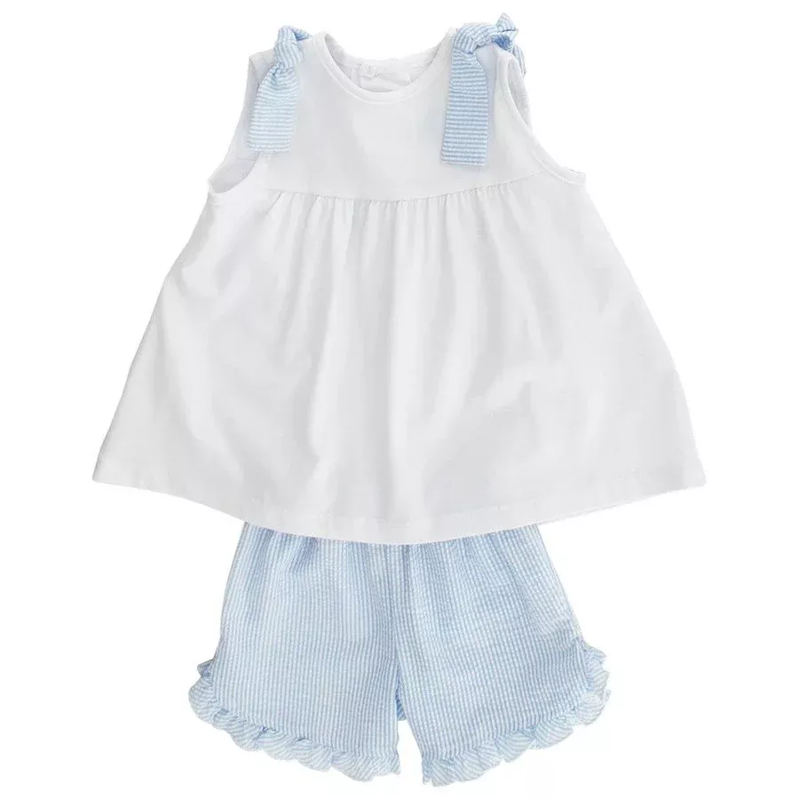Bailey Boys Seersucker Tie Top Set