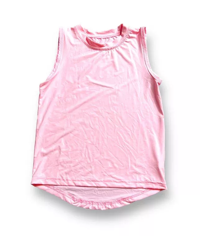 Belle Cher Athletic Pink High Low Tank Top