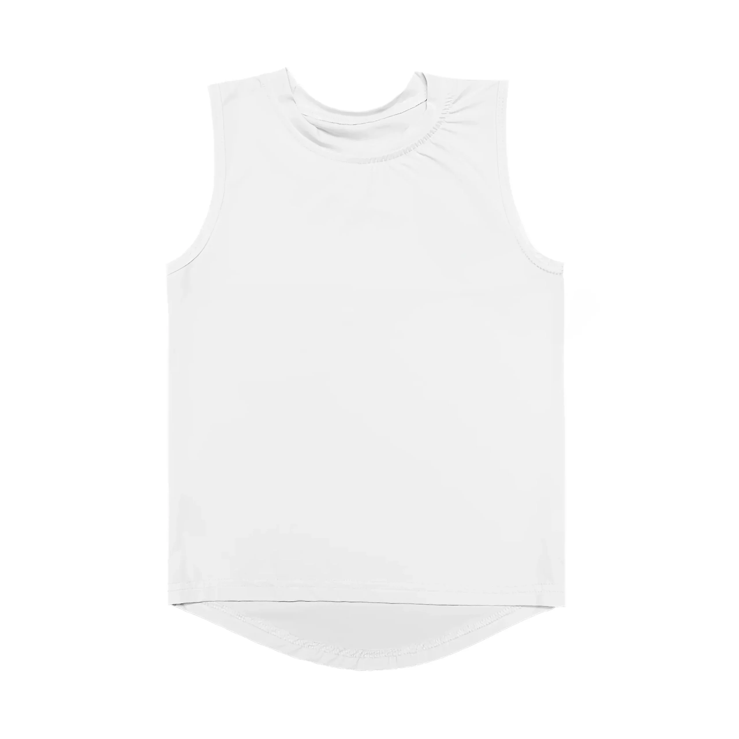 Belle Cher Athletic White High Low Tank Top
