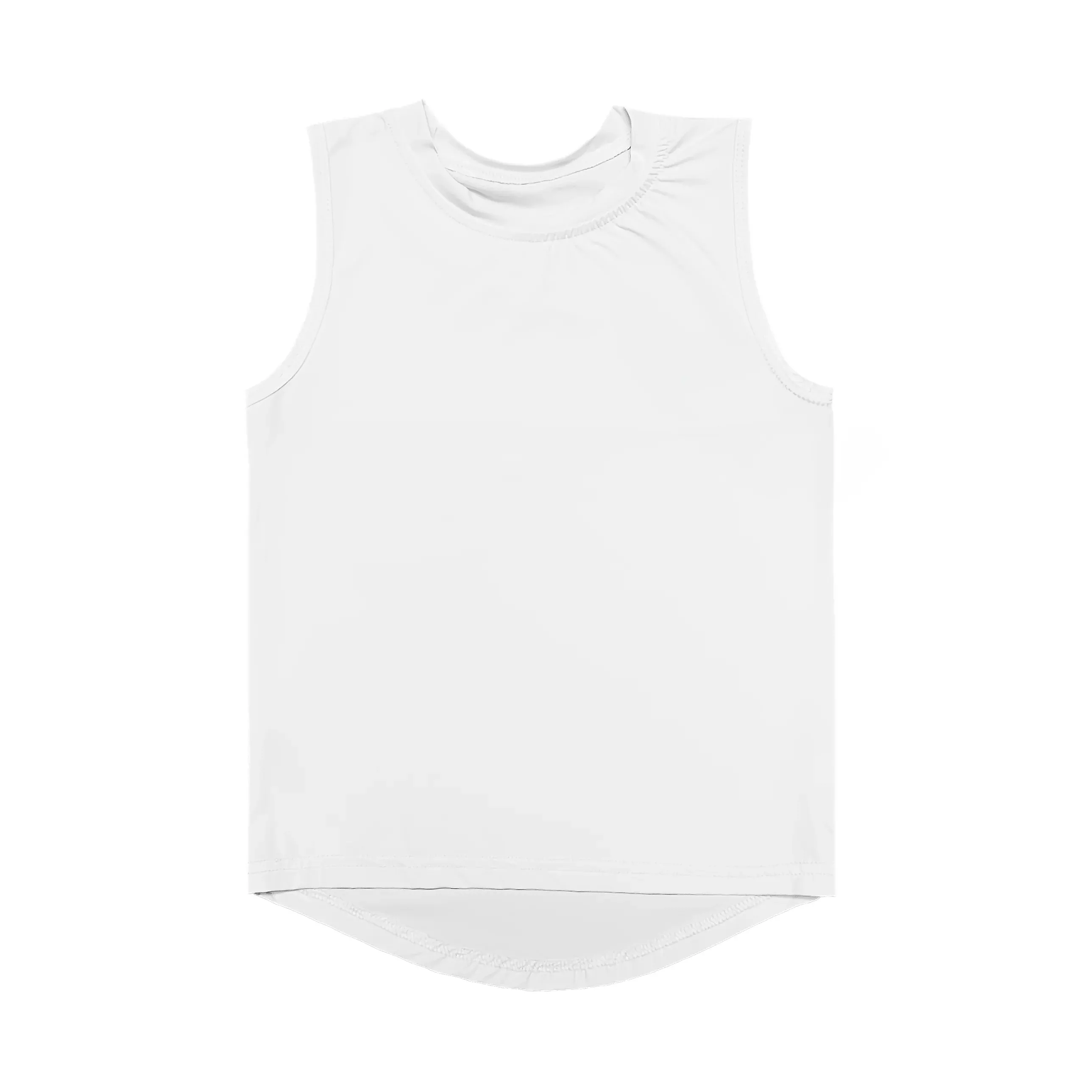 Belle Cher Athletic White High Low Tank Top