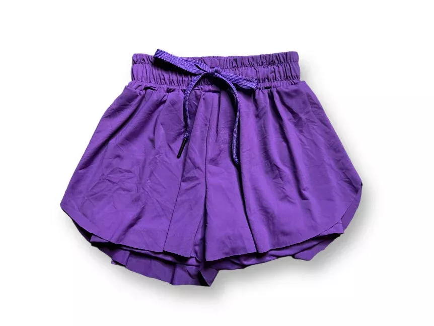 Belle Cher Butterfly Shorts- Purple