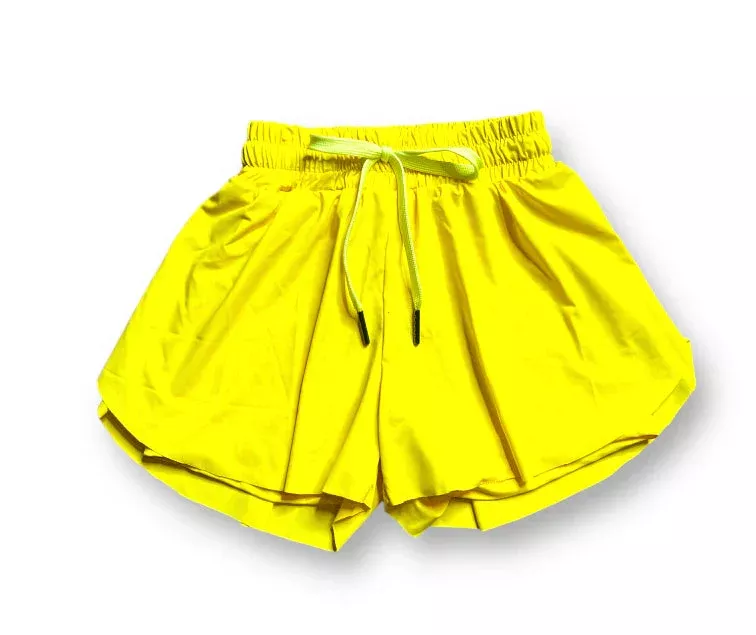 Belle Cher Butterfly Shorts- Yellow