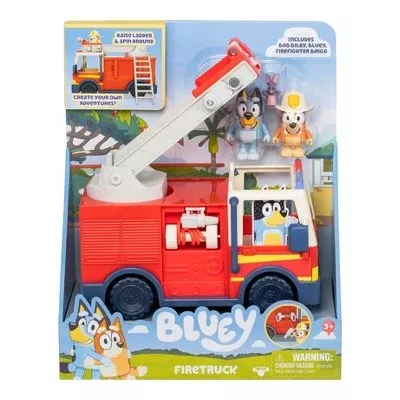 Bluey Fire Truck Toy Playset with Bingo and Bluey Figures