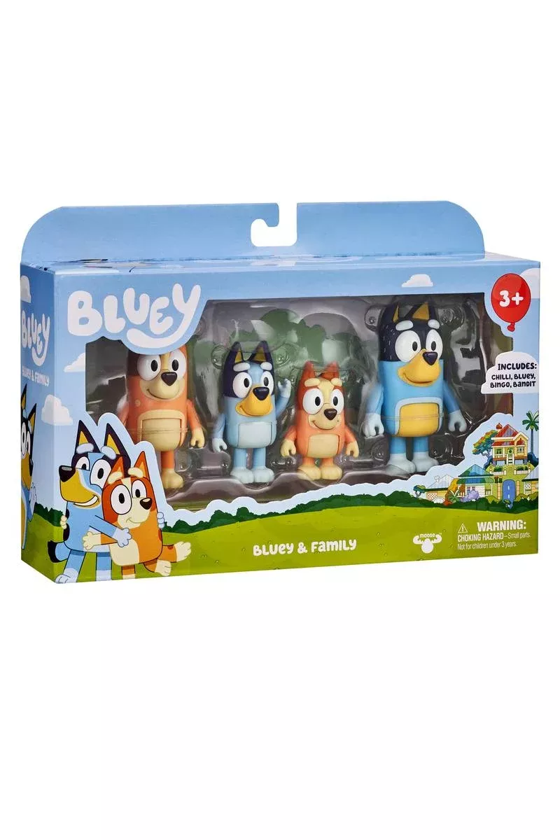 Bluey Series 11 4-Pack Figure Assortment with Accessories for Kids