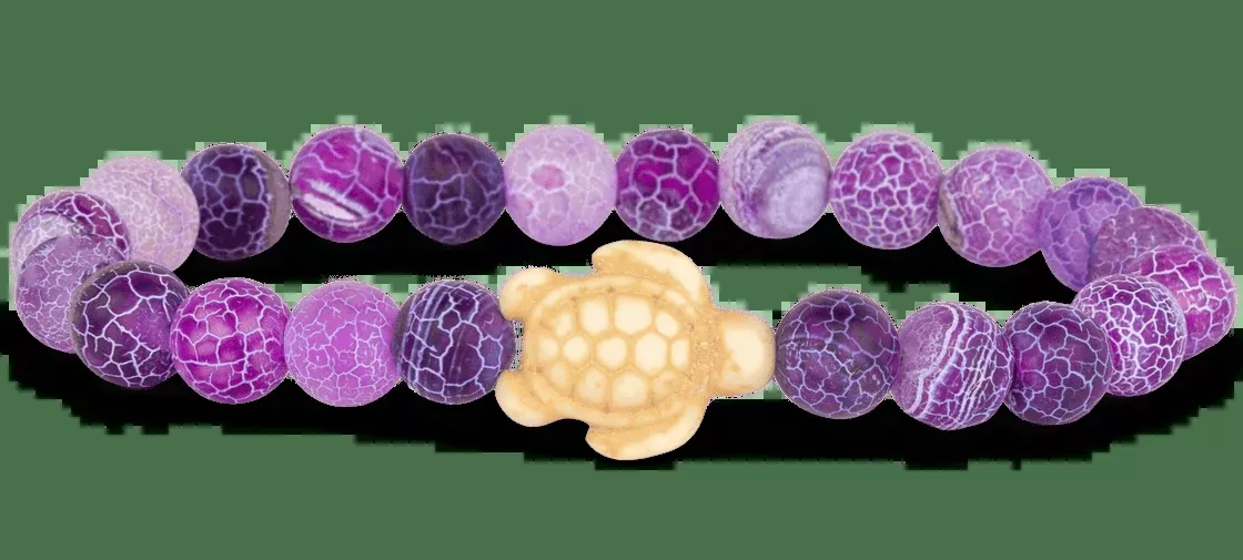 Coral Reef Violet Turtle Bracelet