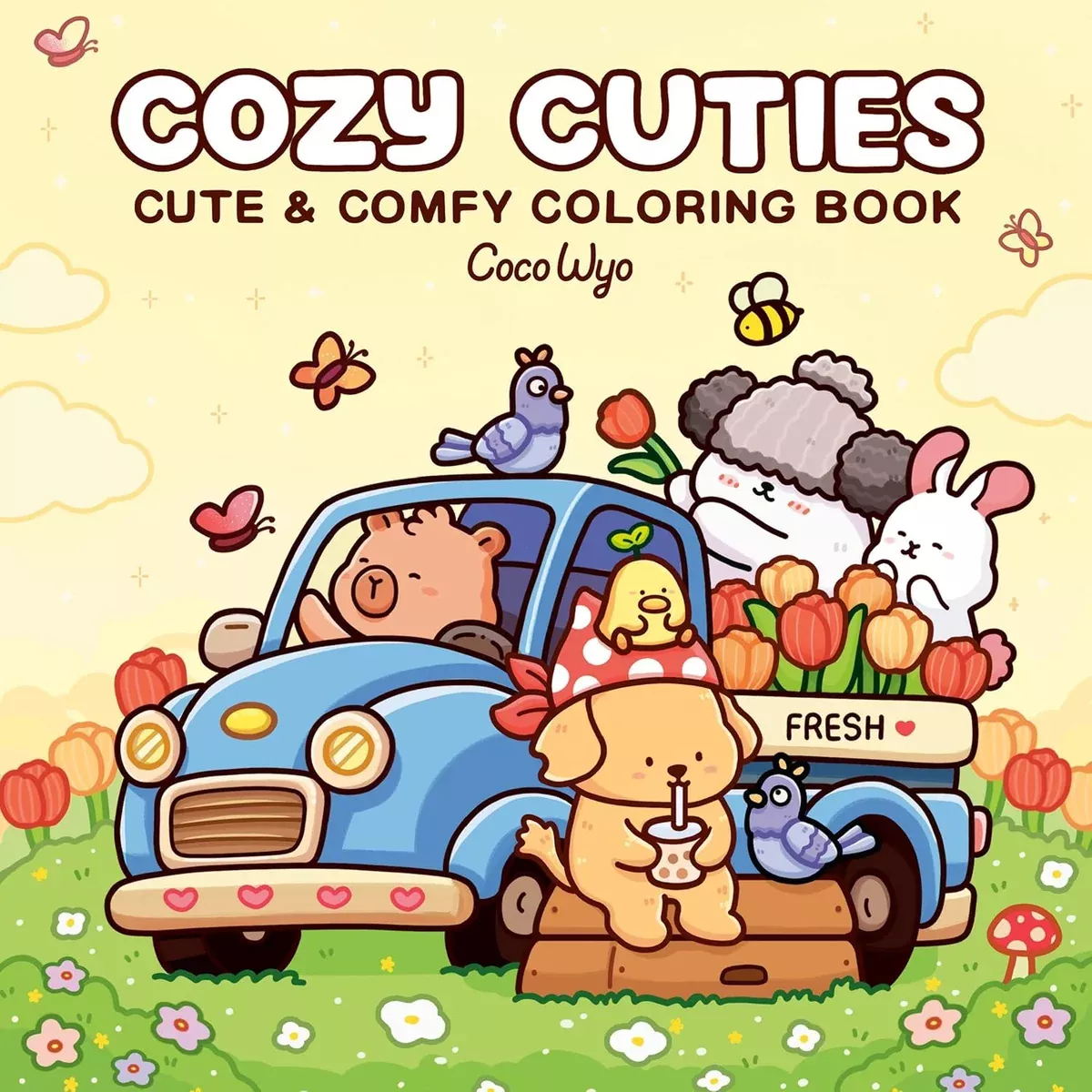 Cozy Cuties Relaxing Coloring Book for Adults and Kids