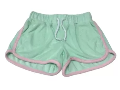 Honesty Terry Cheer Shorts - Mint/Pink