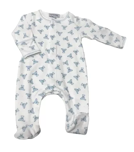 Magnolia Baby Baby’s Teddy Printed Footie - Blue