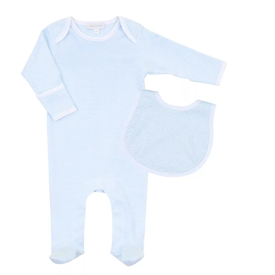 Magnolia Baby Mini Stripe Lap Footie - Blue