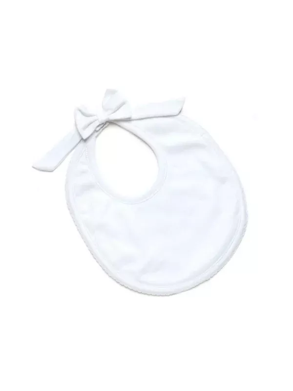 Milly Marie Pima White Bib w/ Bow