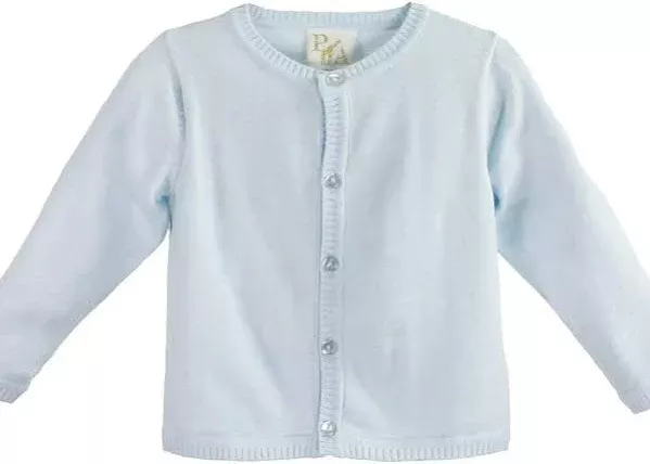 Petit Ami Classics Scalloped Sweater Light Blue