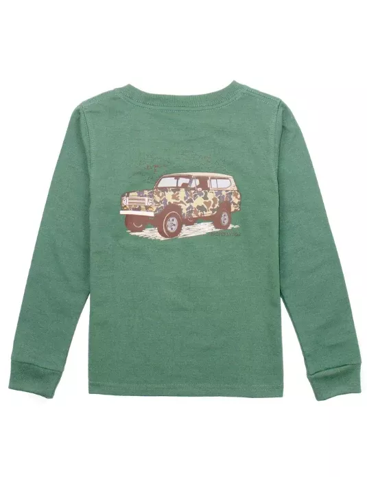 Properly Tied L/S Camo Truck Fern Green Graphic Tee