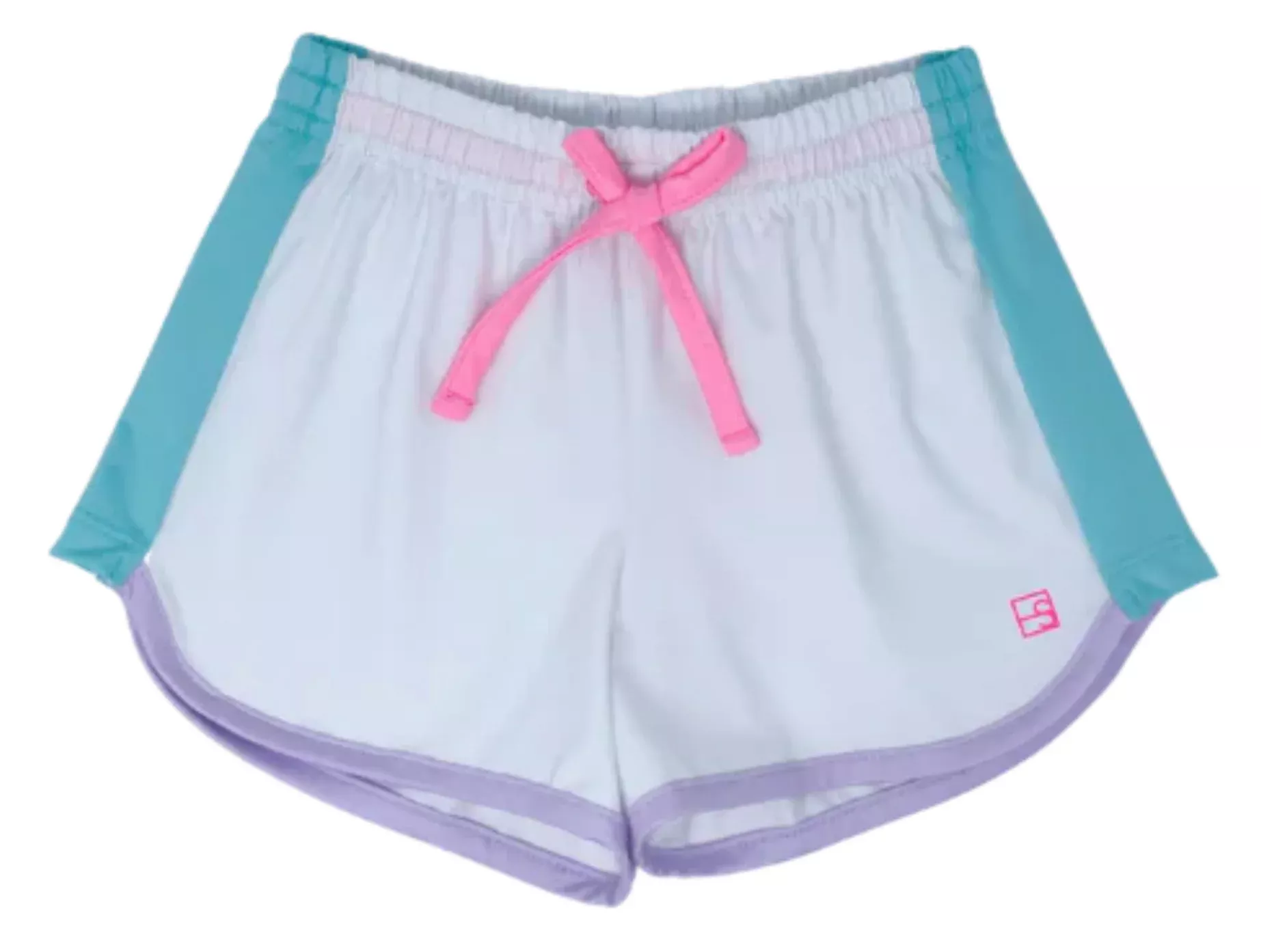 Set Athleisure Annie Shorts -Pure Coconut/Totally Turquoise/Petal Purple