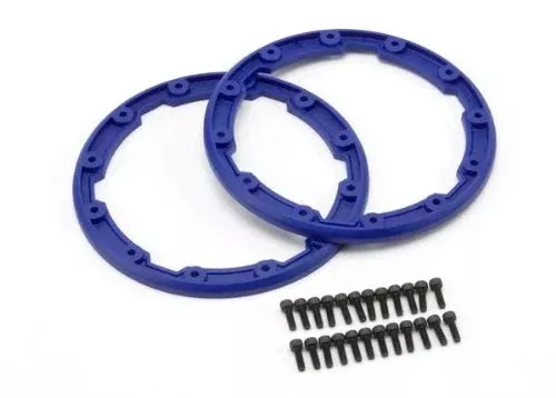 Sidewall protector, beadlock style (blue) (2-pack)/ 2.5x8mm CS (24) TRA5666