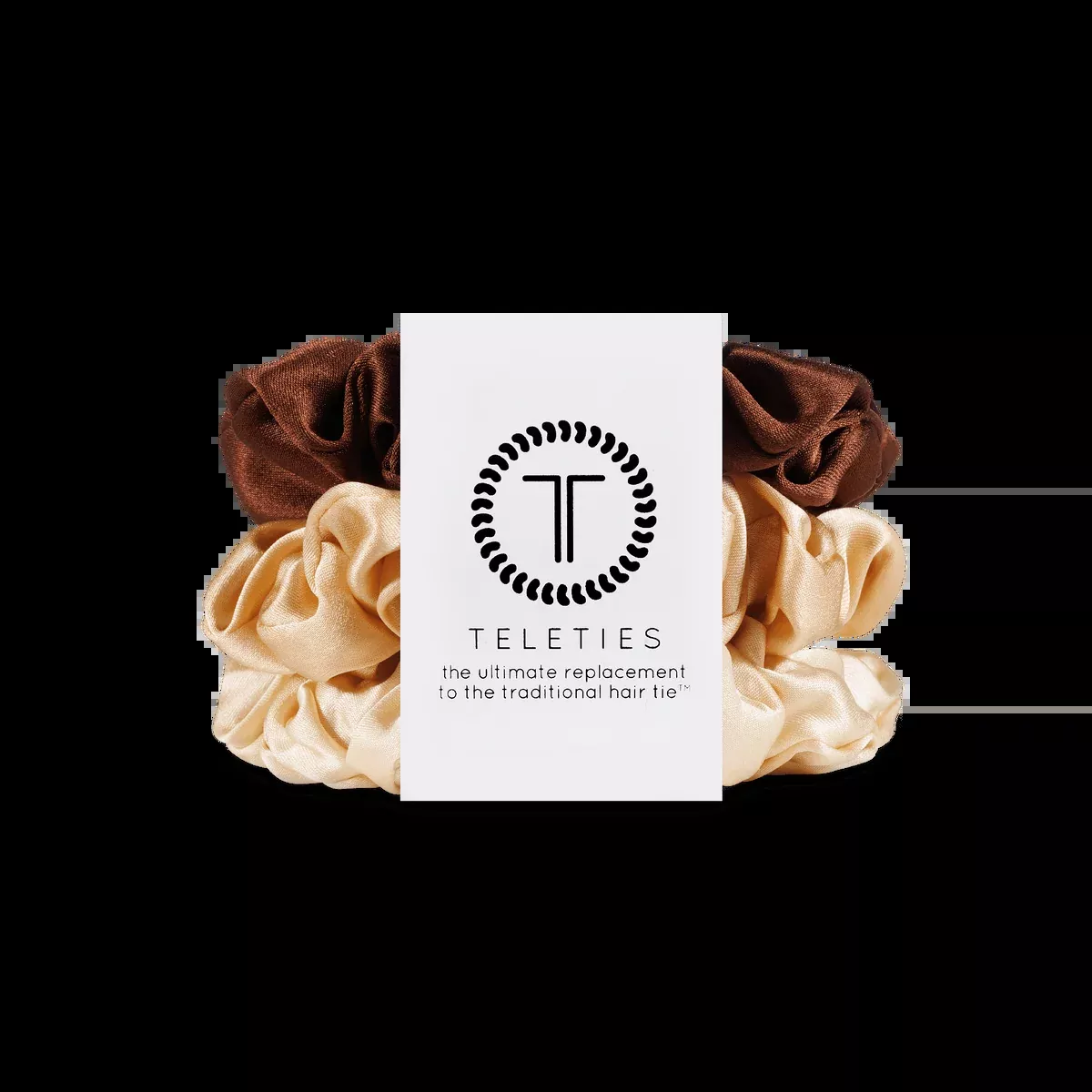 TELETIES Large Silk Scrunchies For the Love of Nudes 3-Pack