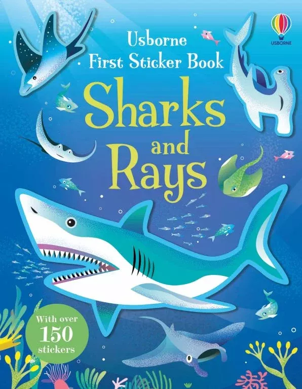 Usborne First Sticker Book Sharks and Rays Educational Activity Book
