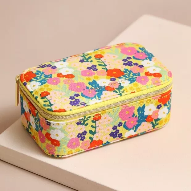 Yellow Floral Mini Jewelry Box