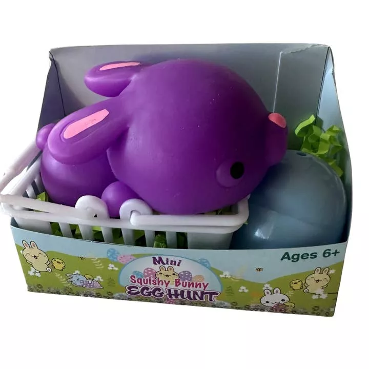 Zorbitz Mini Easter Squishy Bunny Basket and Egg Hunt Toy