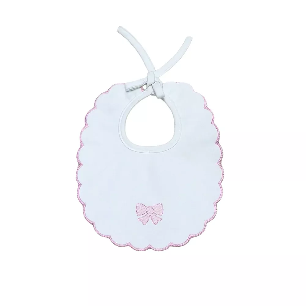 Zuccini Kids White Knit Bow Eleanor Bib